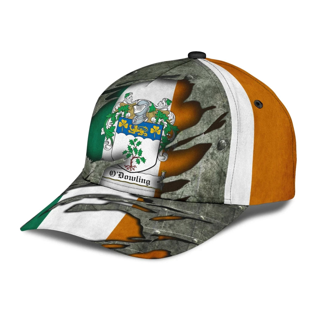 Clan Odowling Coat Of Arms - Irish Family Crest Classic Cap BW14 Odowling Coat Of Arms Irish Cap   