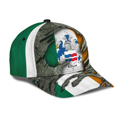 Clan Elliott Coat Of Arms - Irish Family Crest Classic Cap OV33 Elliott Coat Of Arms Irish Cap   