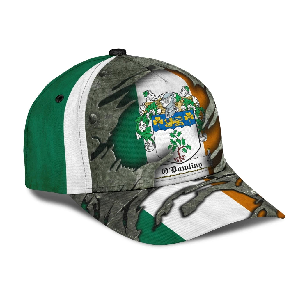 Clan Odowling Coat Of Arms - Irish Family Crest Classic Cap BW14 Odowling Coat Of Arms Irish Cap   