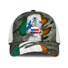 Clan Elliott Coat Of Arms - Irish Family Crest Classic Cap OV33 Elliott Coat Of Arms Irish Cap   