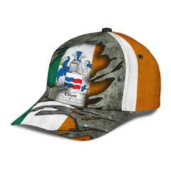 Clan Elliott Coat Of Arms - Irish Family Crest Classic Cap OV33 Elliott Coat Of Arms Irish Cap   