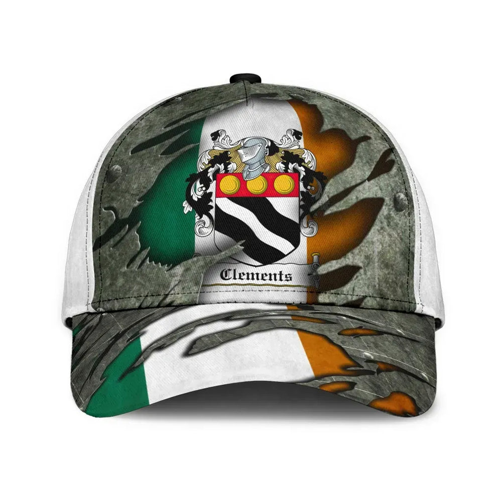 Clan Clements Coat Of Arms - Irish Family Crest Classic Cap RM20 Clements Coat Of Arms Irish Cap   