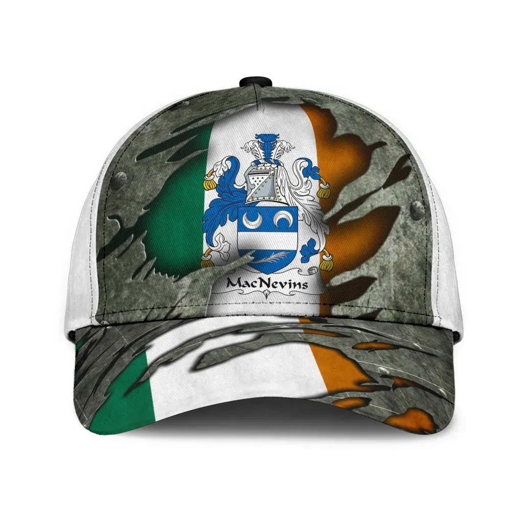 Clan Macnevins Coat Of Arms - Irish Family Crest Classic Cap OY42 Macnevins Coat Of Arms Irish Cap   