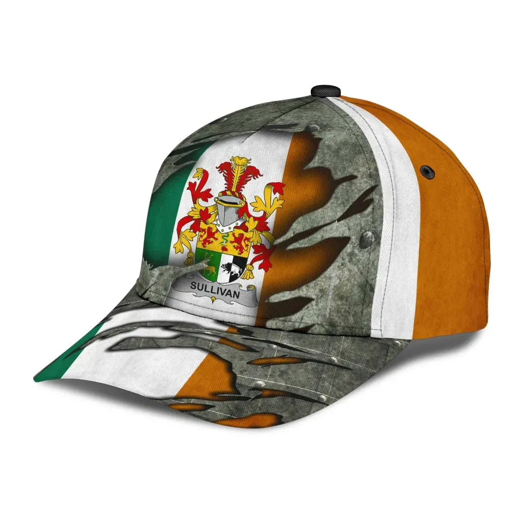 Clan Sullivan Coat Of Arms - Irish Family Crest Classic Cap RE54 Sullivan Coat Of Arms Irish Cap   