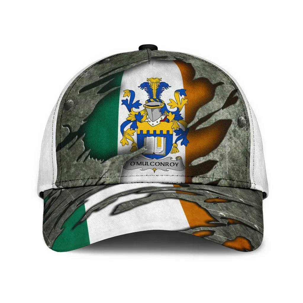 Clan Omulconroy Coat Of Arms - Irish Family Crest Classic Cap KI90 Omulconroy Coat Of Arms Irish Cap   