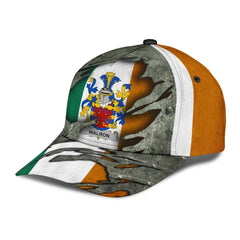 Clan Walron Coat Of Arms - Irish Family Crest Classic Cap LG64 Walron Coat Of Arms Irish Cap   