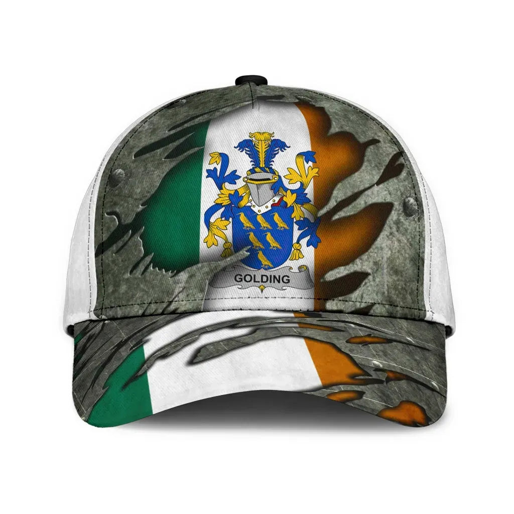 Clan Golding Coat Of Arms - Irish Family Crest Classic Cap WB29 Golding Coat Of Arms Irish Cap   