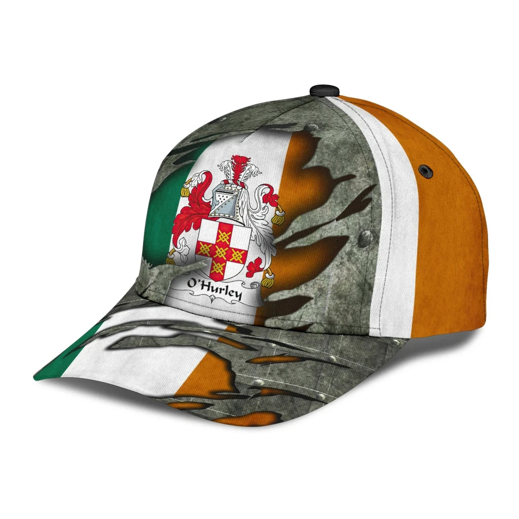 Clan Ohurley Coat Of Arms - Irish Family Crest Classic Cap JR43 Ohurley Coat Of Arms Irish Cap   