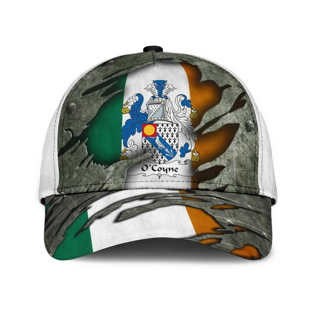 Clan Ocoyne Coat Of Arms - Irish Family Crest Classic Cap JX62 Ocoyne Coat Of Arms Irish Cap   