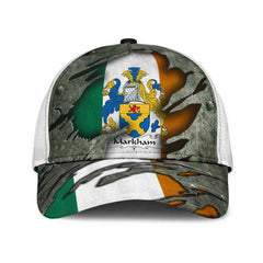 Clan Markham Coat Of Arms - Irish Family Crest Classic Cap TG17 Markham Coat Of Arms Irish Cap   