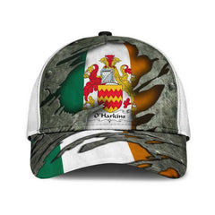 Clan Oharkins Coat Of Arms - Irish Family Crest Classic Cap RK75 Oharkins Coat Of Arms Irish Cap   