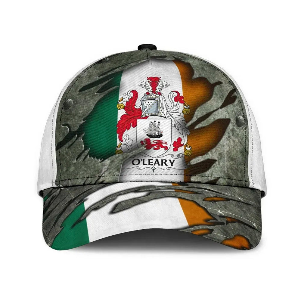 Clan Oleary Coat Of Arms Irisharms - Irish Family Crest Classic Cap XC52 Oleary Coat Of Arms Irisharms Irish Cap   