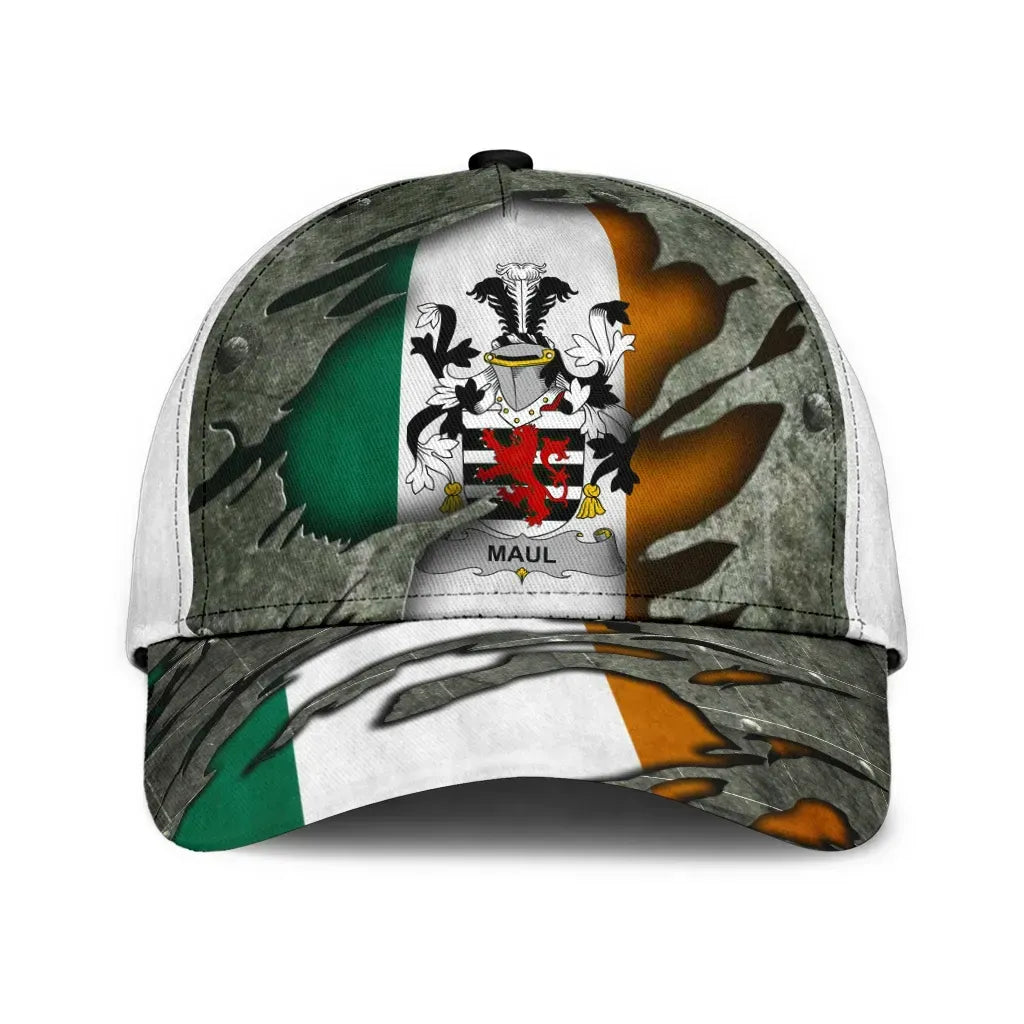 Clan Maul Coat Of Arms - Irish Family Crest Classic Cap KQ12 Maul Coat Of Arms Irish Cap   