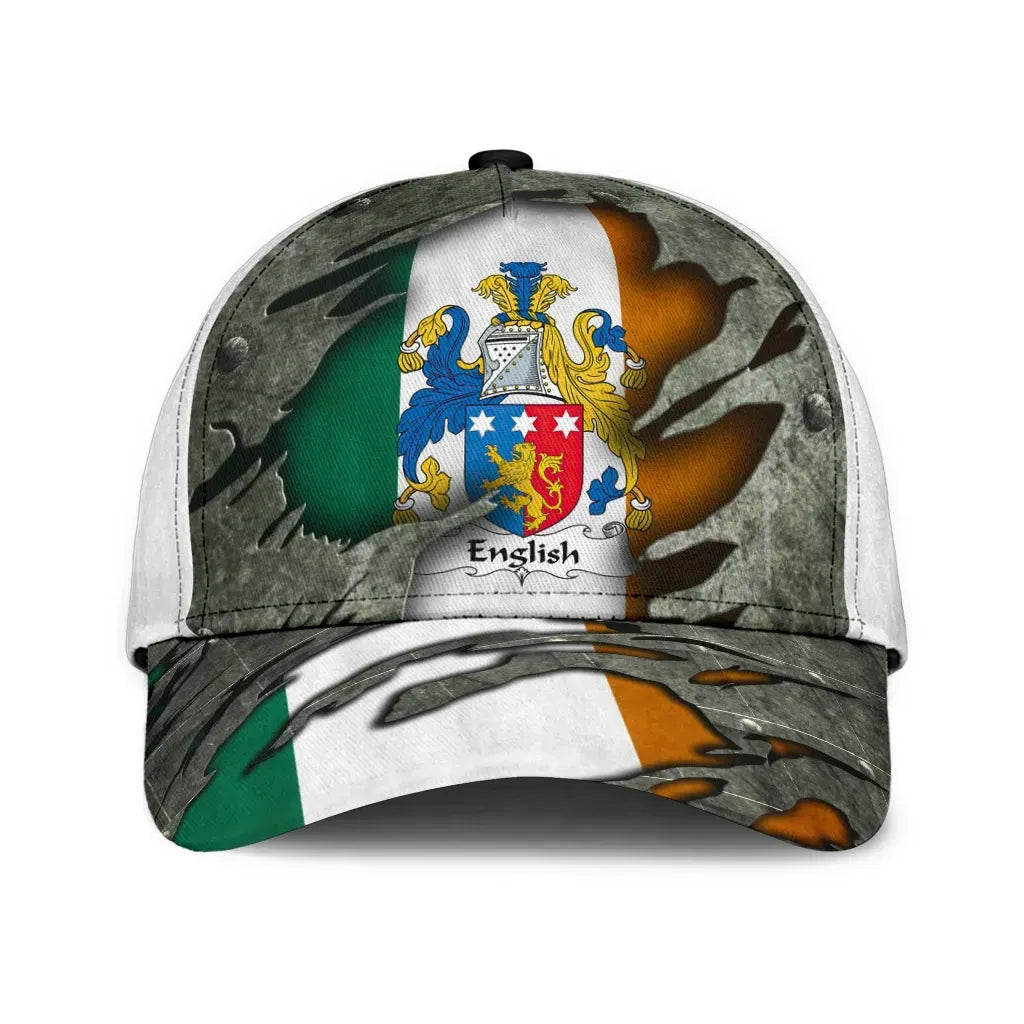 Clan English Coat Of Arms - Irish Family Crest Classic Cap EW34 English Coat Of Arms Irish Cap   