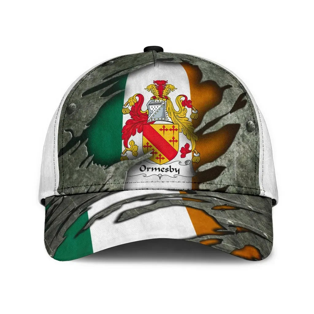 Clan Ormesby Coat Of Arms - Irish Family Crest Classic Cap EU53 Ormesby Coat Of Arms Irish Cap   