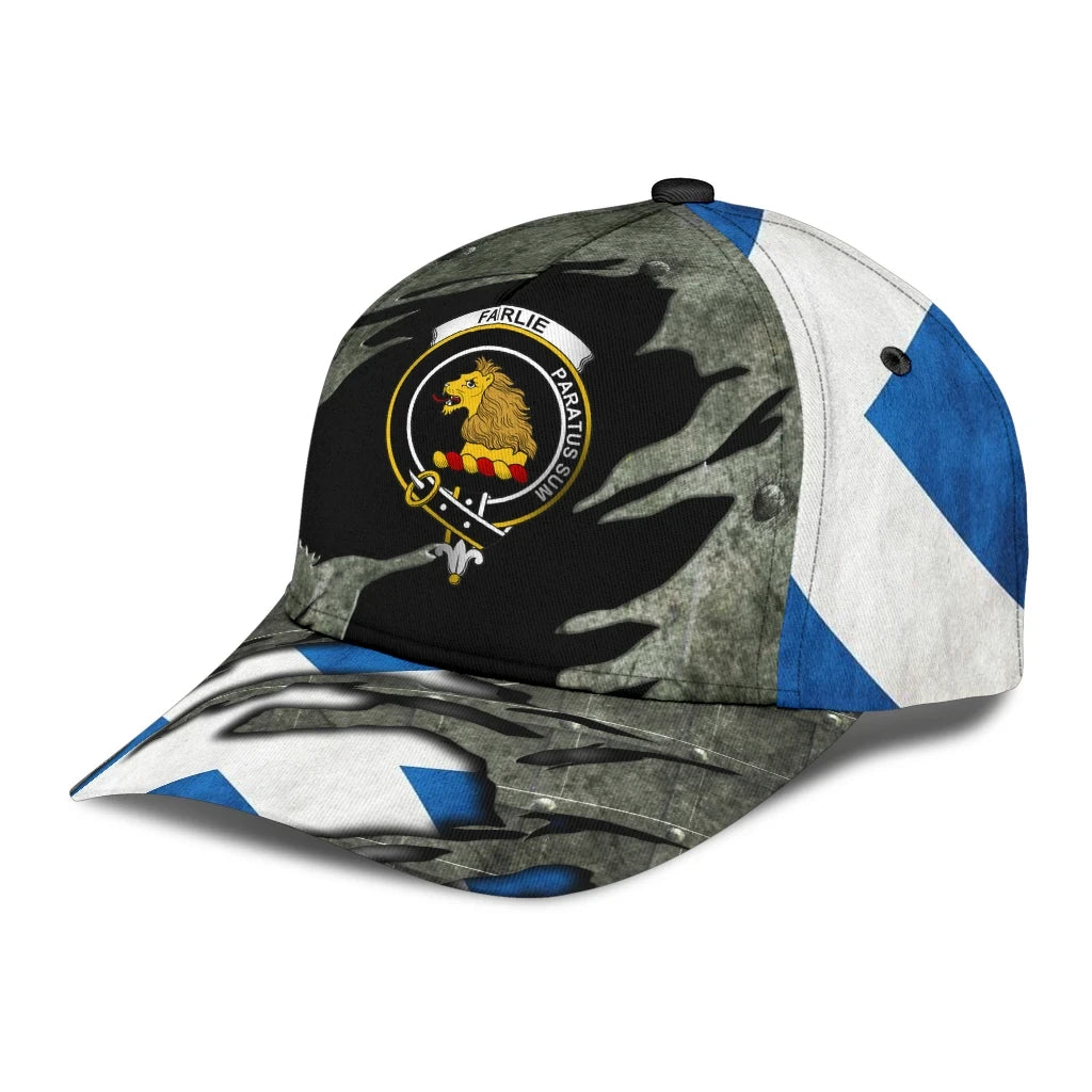 Clan Fairlie Tartan Crest Classic Cap ZE43 Fairlie Tartan Tartan Cap   