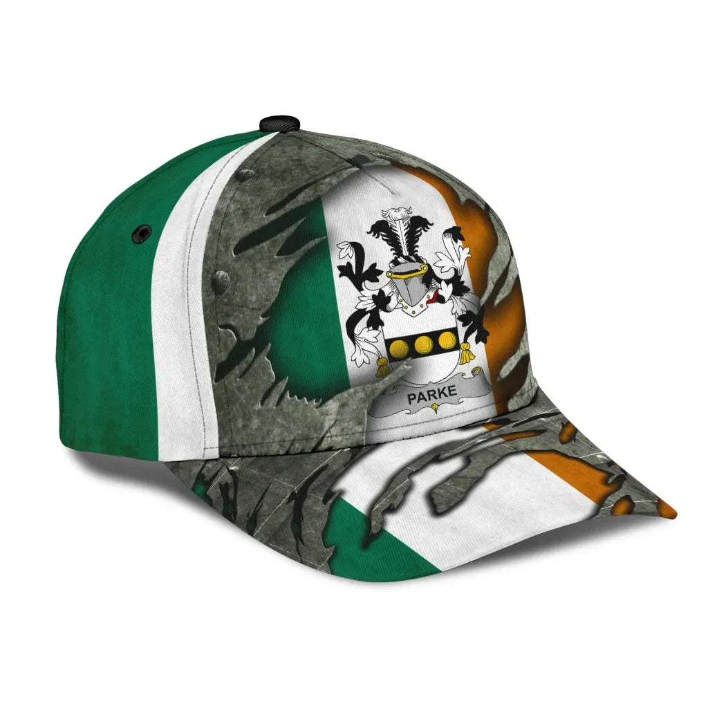 Clan Parke Coat Of Arms - Irish Family Crest Classic Cap MI17 Parke Coat Of Arms Irish Cap   