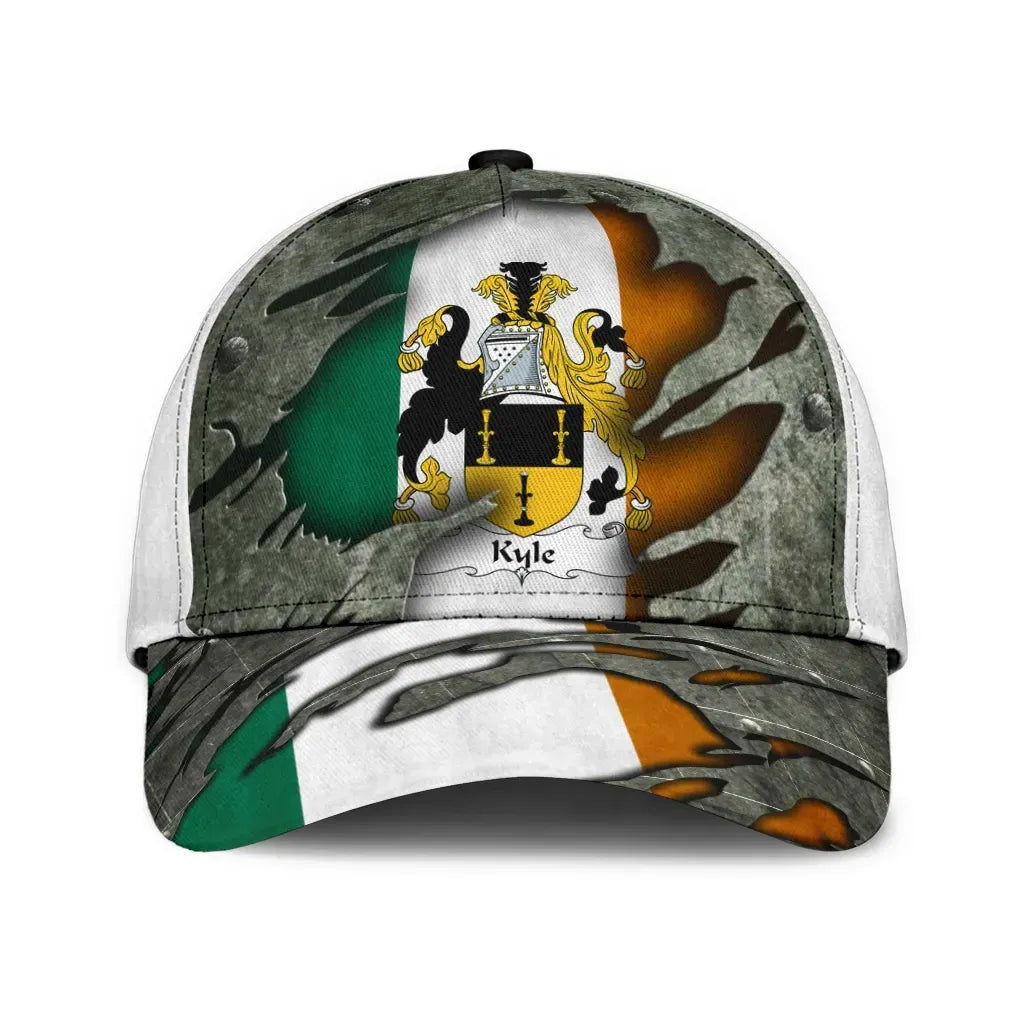 Clan Kyle Coat Of Arms - Irish Family Crest Classic Cap LC38 Kyle Coat Of Arms Irish Cap   