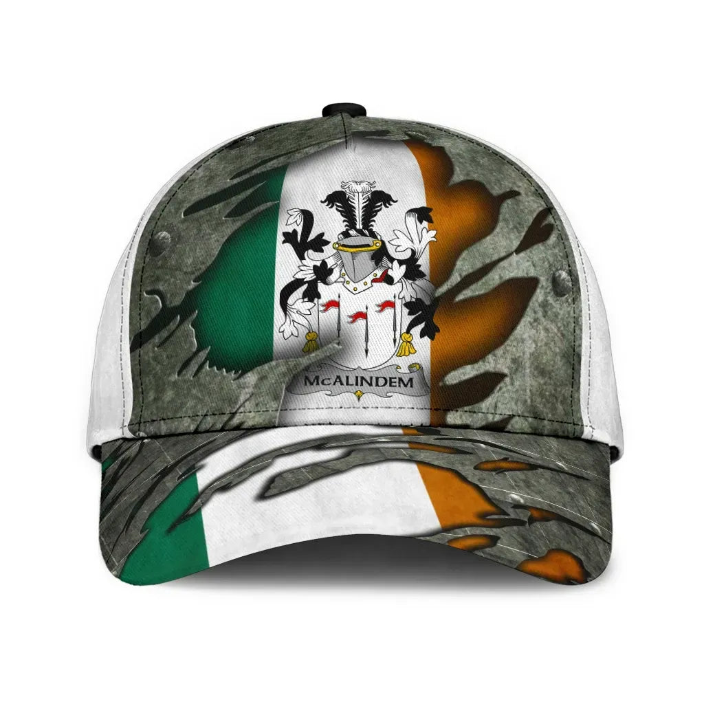 Clan Mcalindem Coat Of Arms - Irish Family Crest Classic Cap FD23 Mcalindem Coat Of Arms Irish Cap   