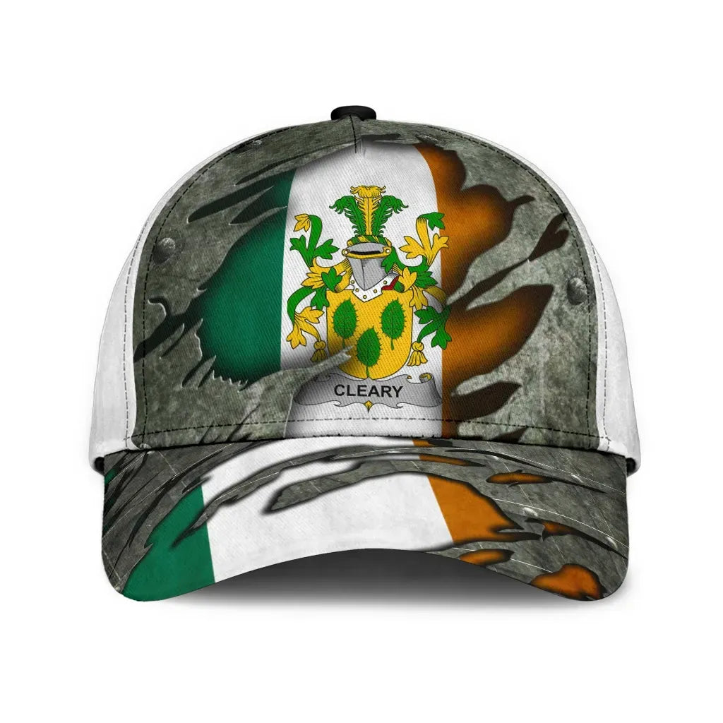 Clan Cleary Coat Of Arms - Irish Family Crest Classic Cap MA62 Cleary Coat Of Arms Irish Cap   
