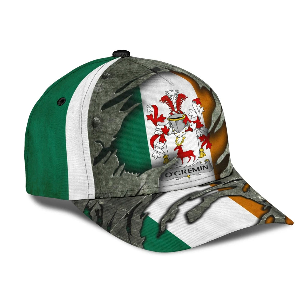 Clan Ocremin Coat Of Arms - Irish Family Crest Classic Cap DH48 Ocremin Coat Of Arms Irish Cap   