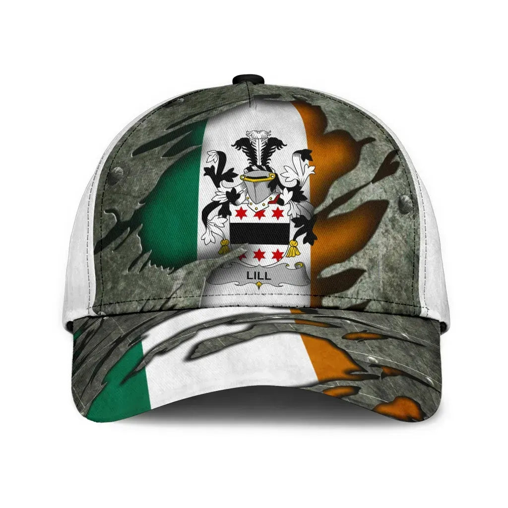 Clan Lill Coat Of Arms - Irish Family Crest Classic Cap MC49 Lill Coat Of Arms Irish Cap   
