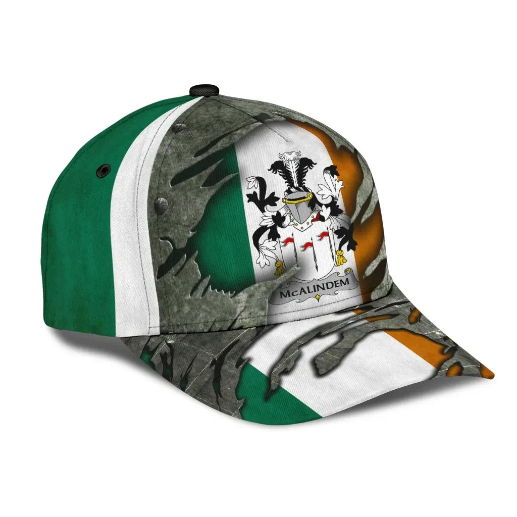 Clan Mcalindem Coat Of Arms - Irish Family Crest Classic Cap FD23 Mcalindem Coat Of Arms Irish Cap   