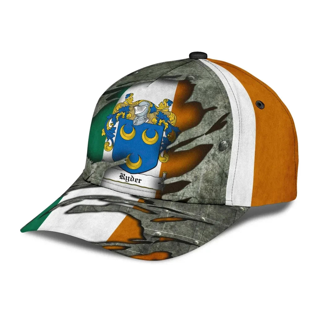Clan Ryder Coat Of Arms - Irish Family Crest Classic Cap CI37 Ryder Coat Of Arms Irish Cap   