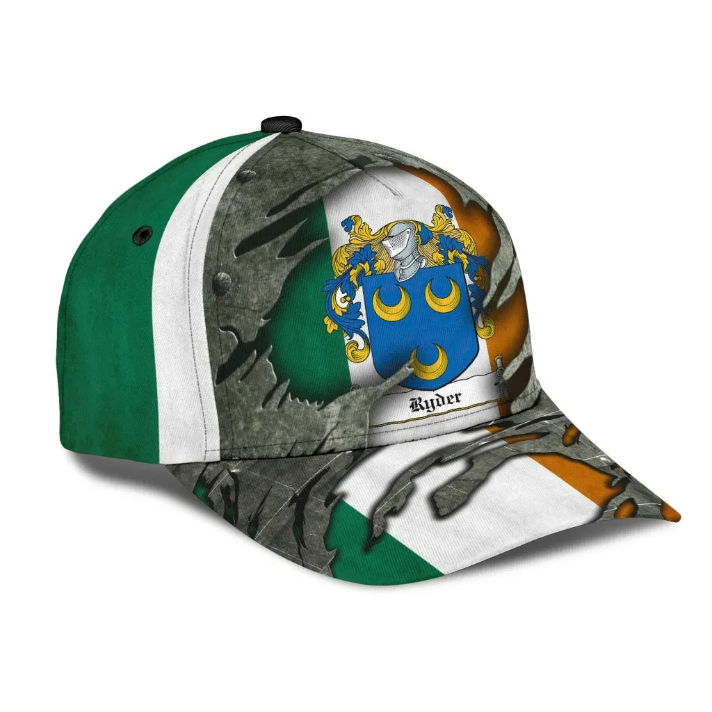 Clan Ryder Coat Of Arms - Irish Family Crest Classic Cap CI37 Ryder Coat Of Arms Irish Cap   