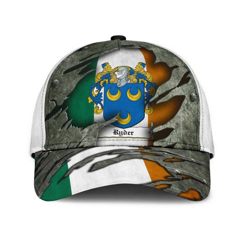Clan Ryder Coat Of Arms - Irish Family Crest Classic Cap CI37 Ryder Coat Of Arms Irish Cap   