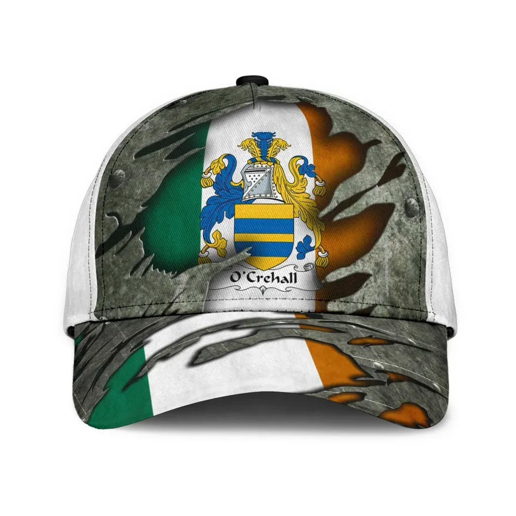Clan Ocrehall Coat Of Arms - Irish Family Crest Classic Cap TM14 Ocrehall Coat Of Arms Irish Cap   