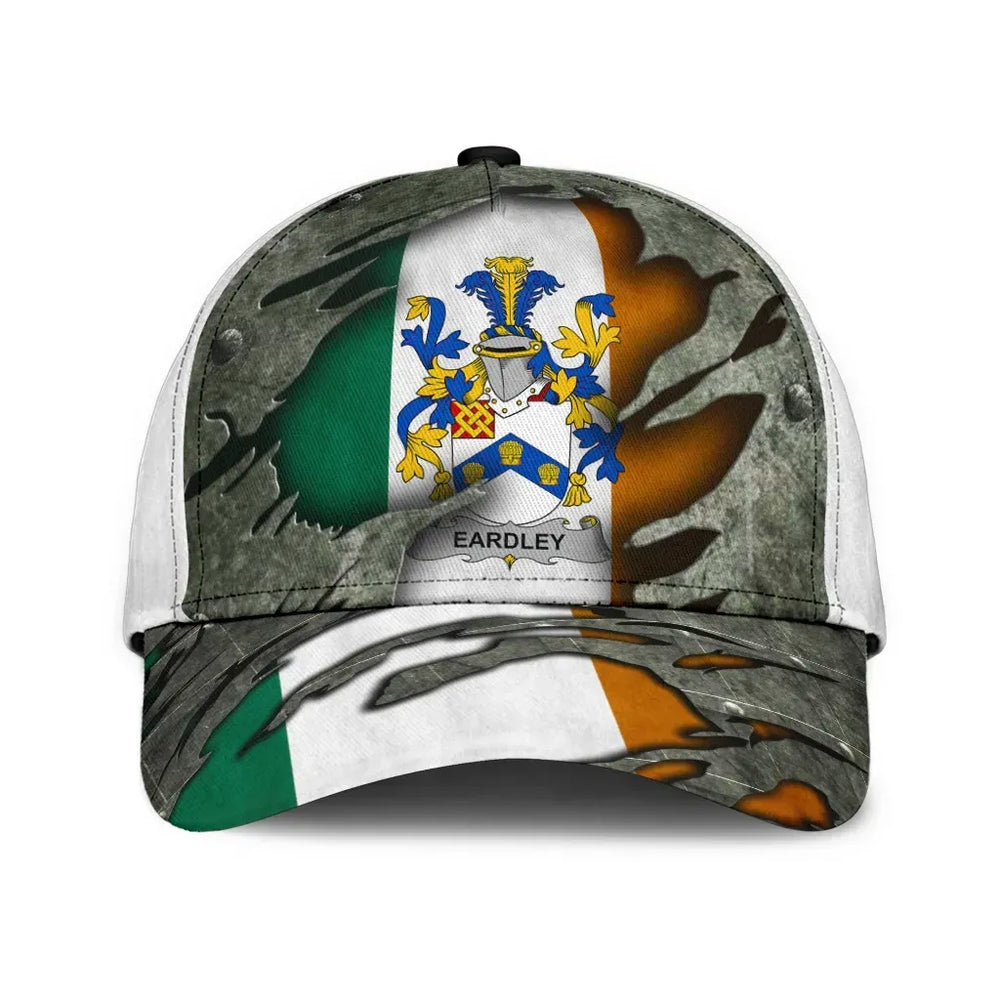 Clan Eardley Coat Of Arms - Irish Family Crest Classic Cap HM30 Eardley Coat Of Arms Irish Cap   