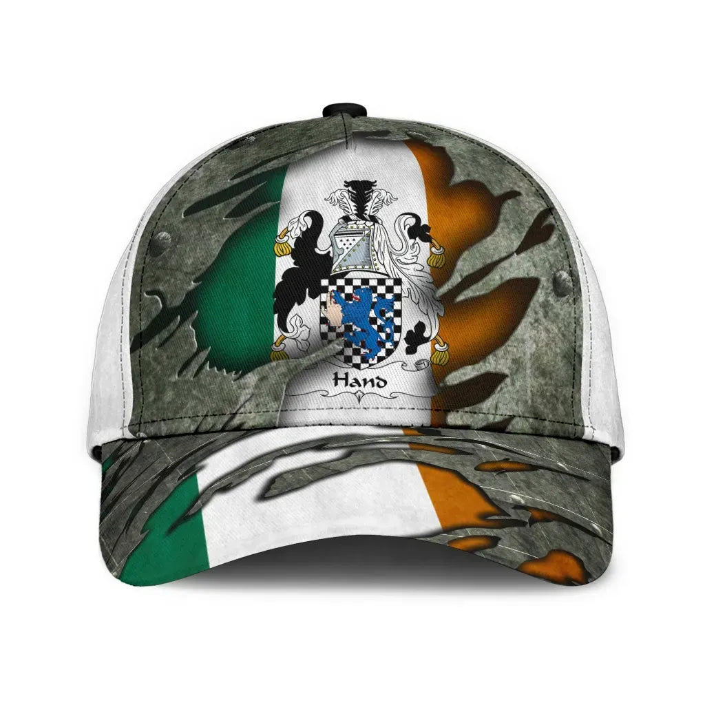 Clan Hand Coat Of Arms - Irish Family Crest Classic Cap QD82 Hand Coat Of Arms Irish Cap   
