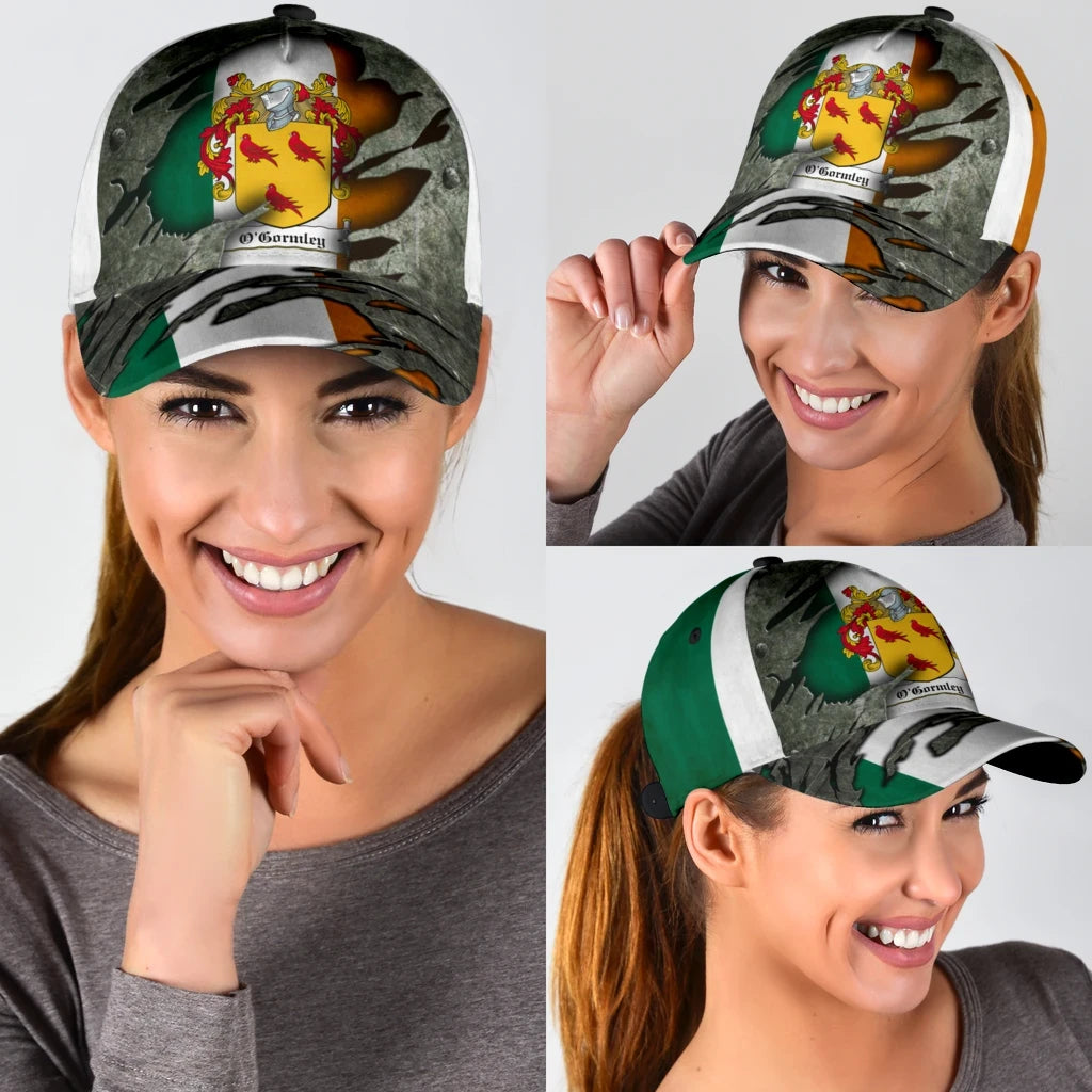 Clan Ogormley Coat Of Arms - Irish Family Crest Classic Cap RH20 Ogormley Coat Of Arms Irish Cap   