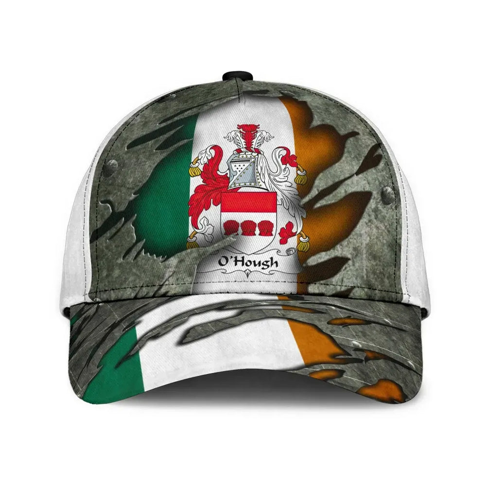 Clan Ohough Coat Of Arms - Irish Family Crest Classic Cap EI49 Ohough Coat Of Arms Irish Cap   