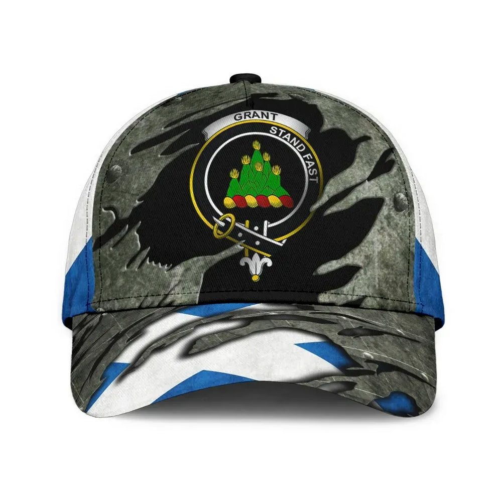Clan Grant Crest Tartan Classic Cap KI88 Grant Tartan Tartan Cap   