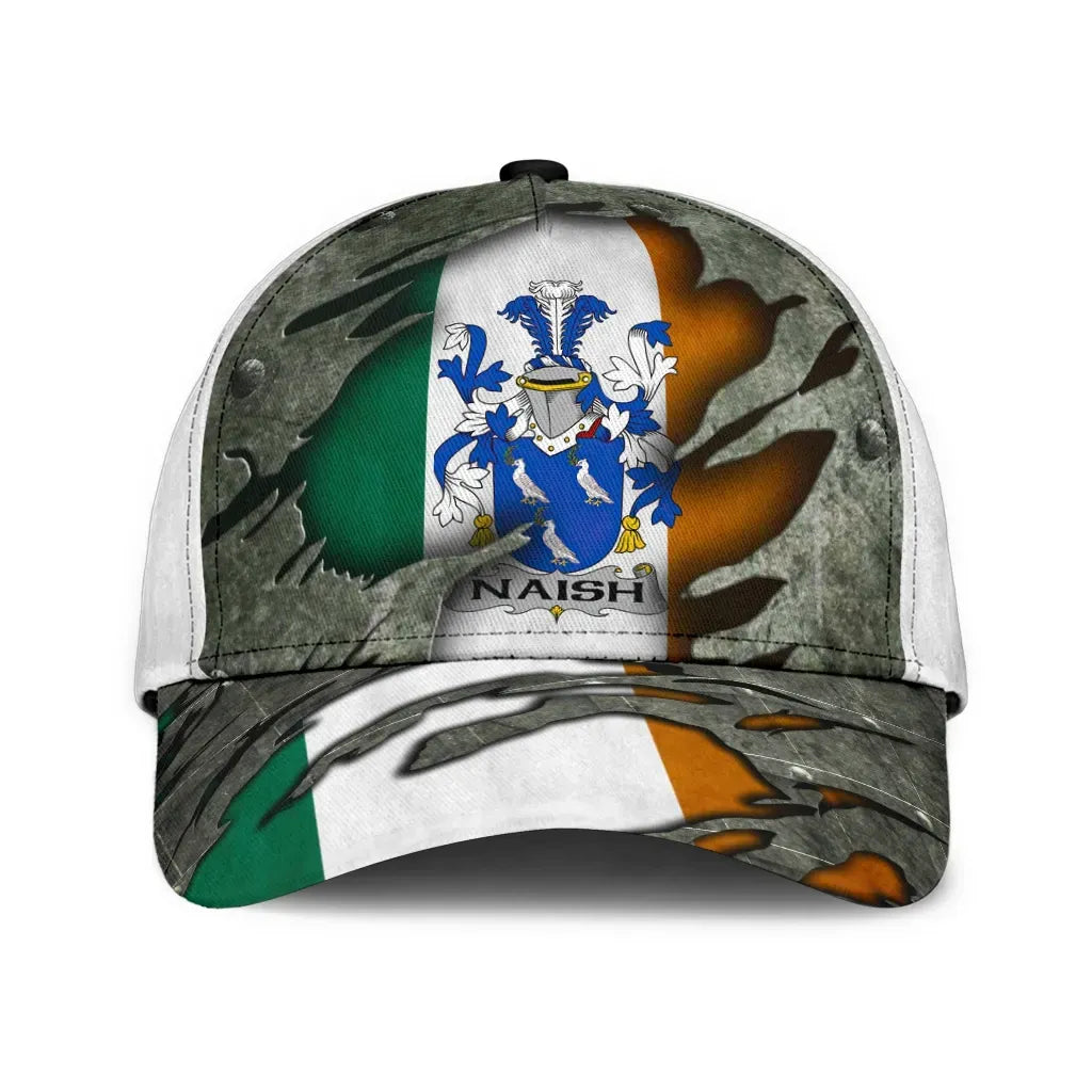 Clan Naish Coat Of Arms - Irish Family Crest Classic Cap OP27 Naish Coat Of Arms Irish Cap   