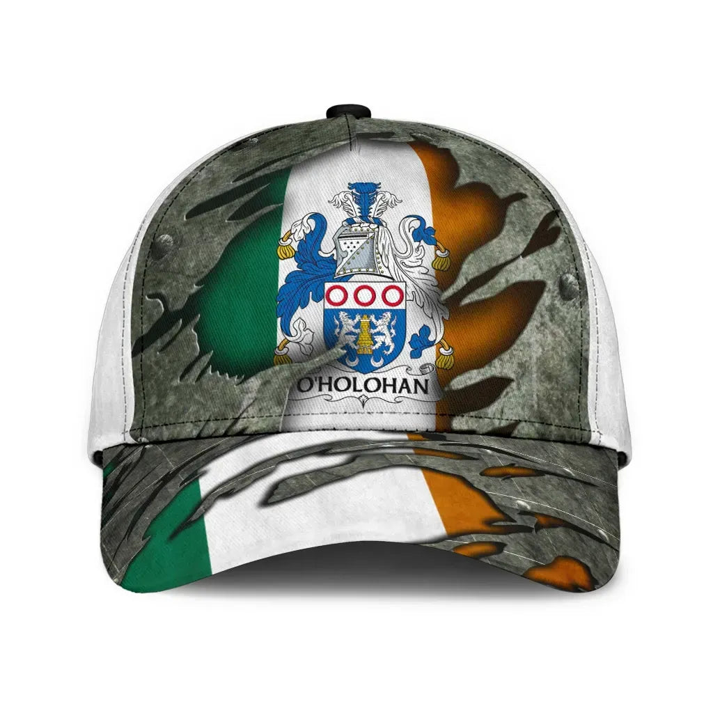 Clan Oholohan Coat Of Arms - Irish Family Crest Classic Cap GZ64 Oholohan Coat Of Arms Irish Cap   