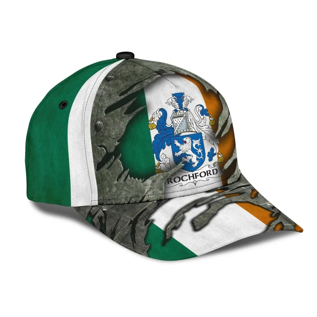 Clan Rochford Coat Of Arms - Irish Family Crest Classic Cap AG51 Rochford Coat Of Arms Irish Cap   