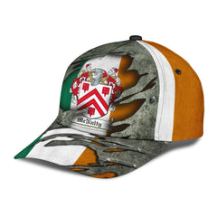 Clan Mcnulty Coat Of Arms - Irish Family Crest Classic Cap PE66 Mcnulty Coat Of Arms Irish Cap   