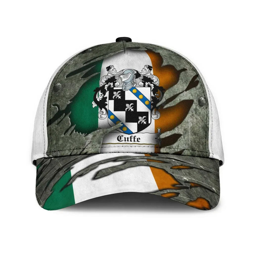 Clan Cuffe Coat Of Arms - Irish Family Crest Classic Cap IO27 Cuffe Coat Of Arms Irish Cap   