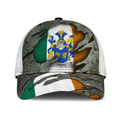 Clan Trehy Coat Of Arms - Irish Family Crest Classic Cap QG60 Trehy Coat Of Arms Irish Cap   