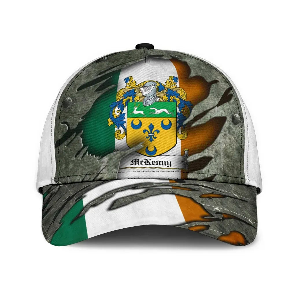 Clan Mckenny Coat Of Arms - Irish Family Crest Classic Cap KL25 Mckenny Coat Of Arms Irish Cap   