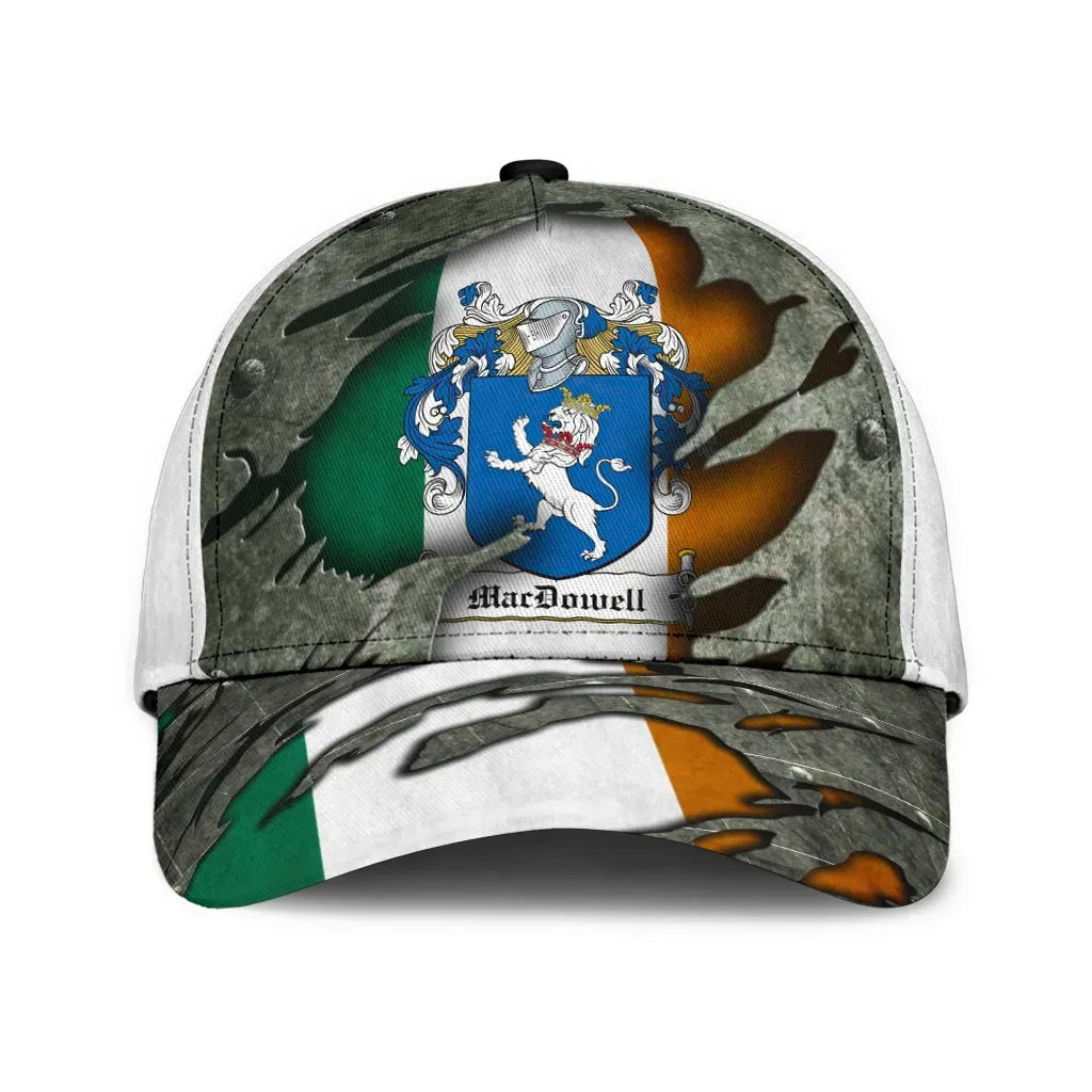 Clan Macdowell Coat Of Arms - Irish Family Crest Classic Cap ET36 Macdowell Coat Of Arms Irish Cap   