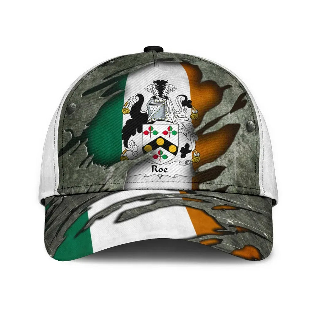 Clan Roe Coat Of Arms - Irish Family Crest Classic Cap YF15 Roe Coat Of Arms Irish Cap   