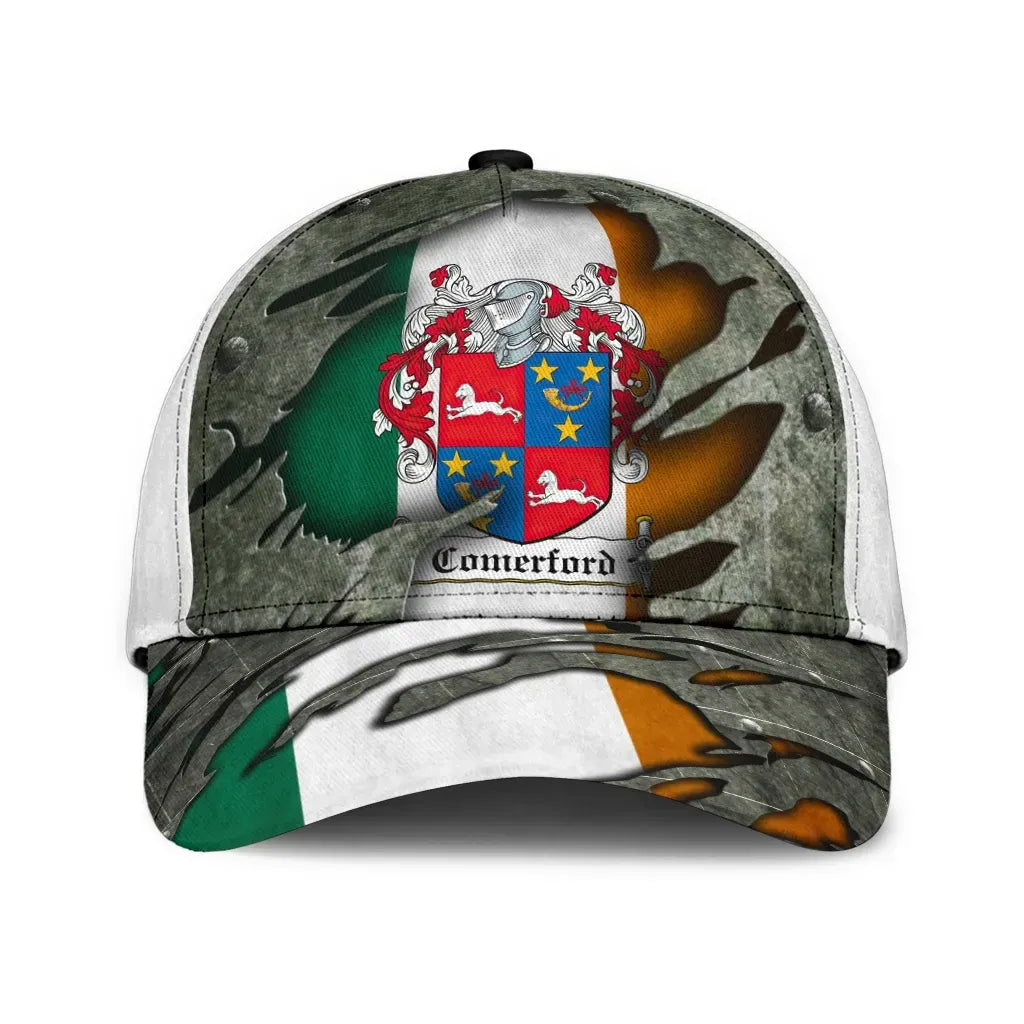 Clan Comerford Coat Of Arms - Irish Family Crest Classic Cap IQ19 Comerford Coat Of Arms Irish Cap   
