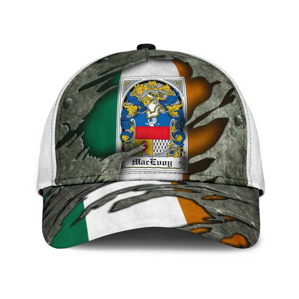 Clan Mcevoy Coat Of Arms - Irish Family Crest Classic Cap OG49 Mcevoy Coat Of Arms Irish Cap   