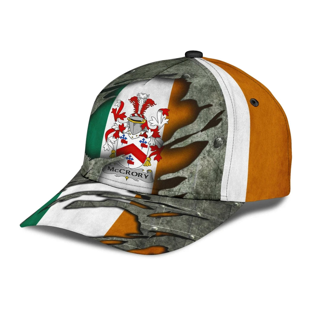 Clan Mccrory Coat Of Arms - Irish Family Crest Classic Cap CX36 Mccrory Coat Of Arms Irish Cap   