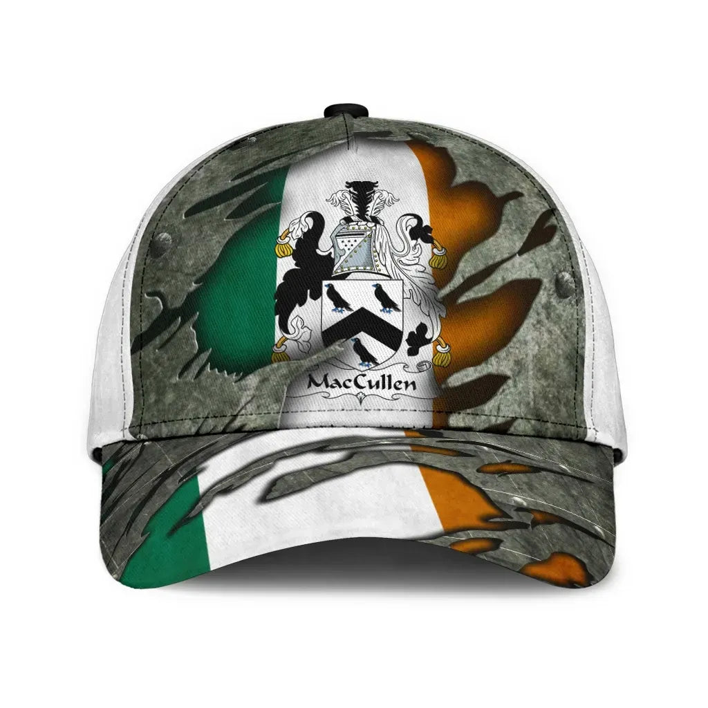 Clan Maccullen Coat Of Arms - Irish Family Crest Classic Cap CE43 Maccullen Coat Of Arms Irish Cap   