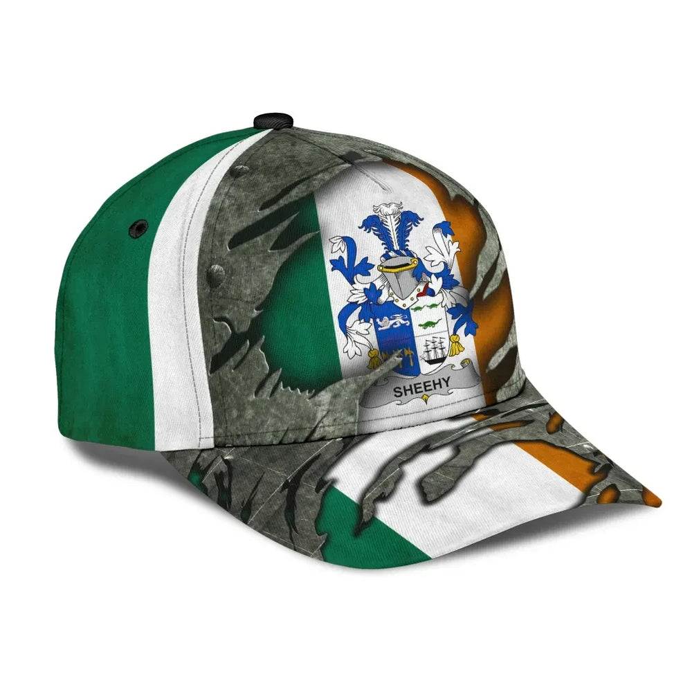 Clan Sheehy Coat Of Arms - Irish Family Crest Classic Cap HL26 Sheehy Coat Of Arms Irish Cap   